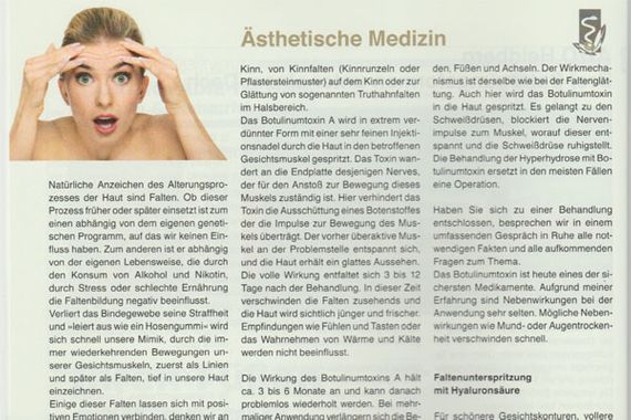 Dr. Mujeer Al-Haj in Braunschweig, Infoblatt ästhetische Medizin